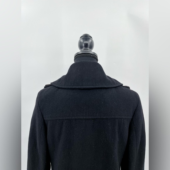 Black Wool Blend Short Coat M Timeless Tailored Winter capsule quiet luxury - Picture 8 of 15